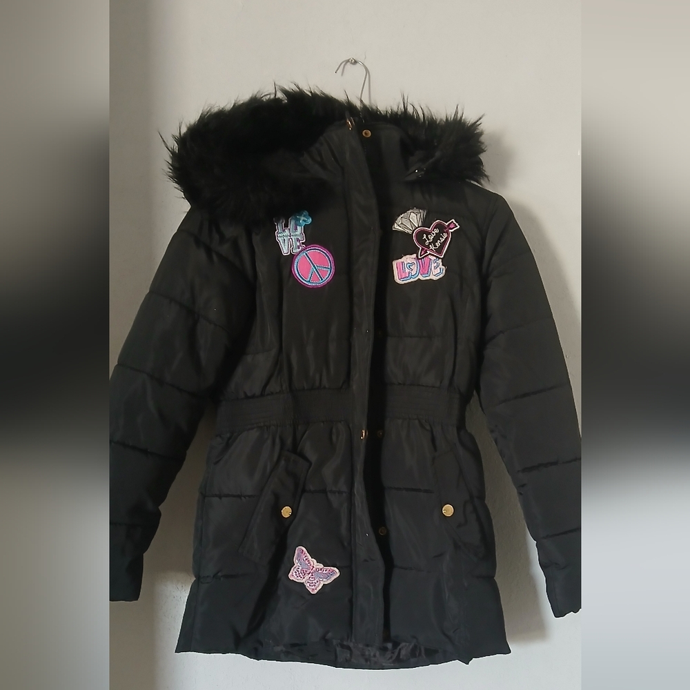 Kensie Girl Black Garment with Red and Teal Accents Size 10-12